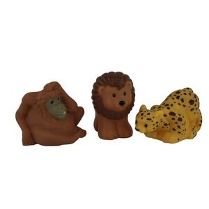 Fisher Price Little People Animal Figures Lot Lion‎ Ape Leopard Zoo Talker